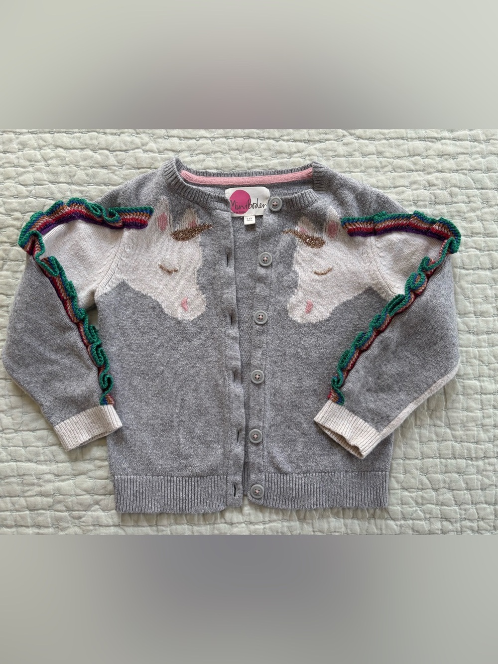Mini Boden Unicorn Cardigan